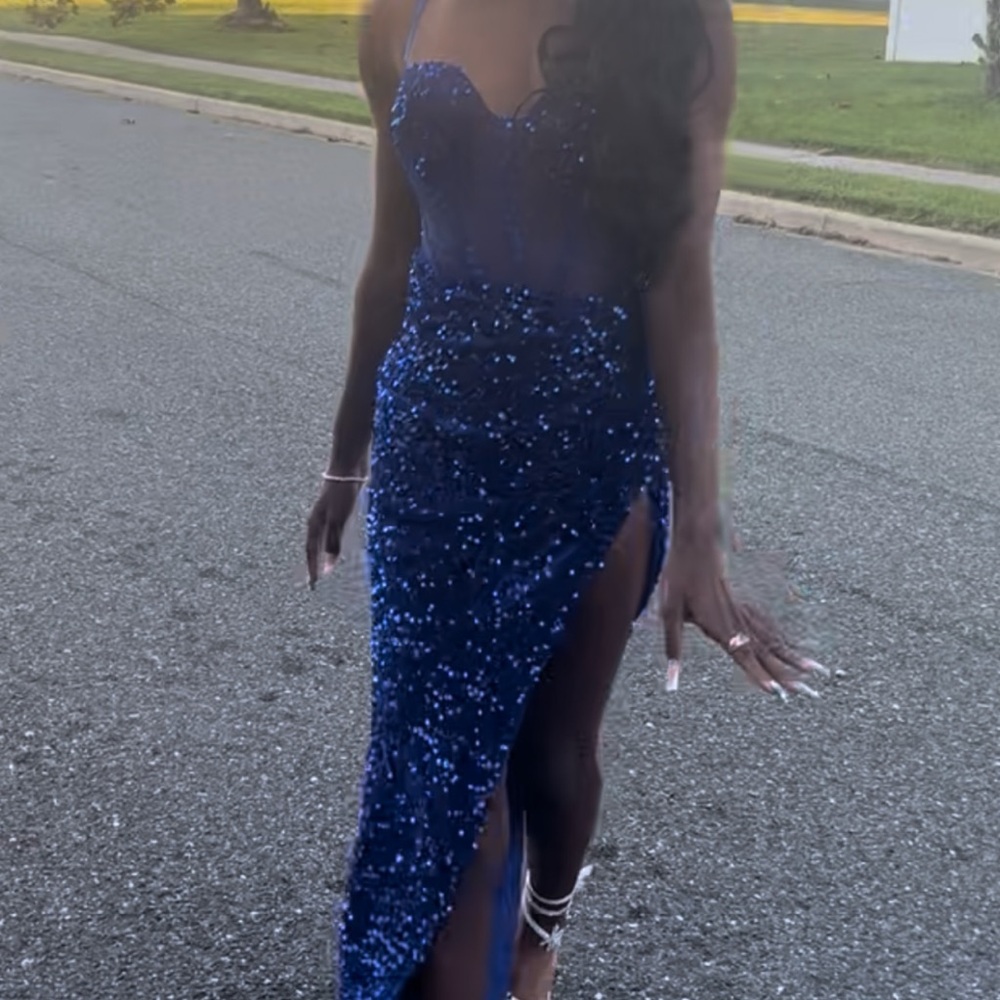 Blue Sequin Dress